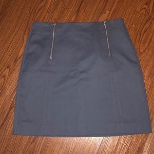 Loft Outlet Blue/Gray Double Zipper Skirt